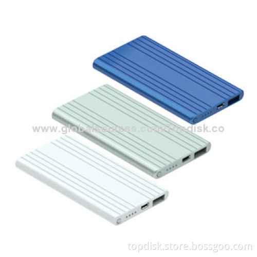 Lithium Polymer Dual-USB Port Power bank with 3000mAh capacity for smartphonoe Mobiles